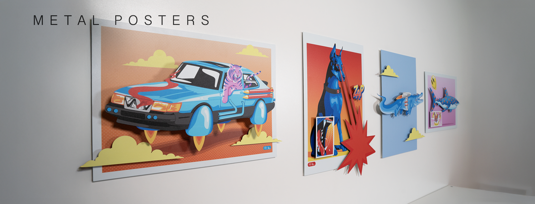 3D Metal Posters