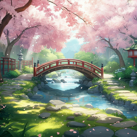 Cherry Blossom Bridge 1 (Anime) - Small + 1x Shelf